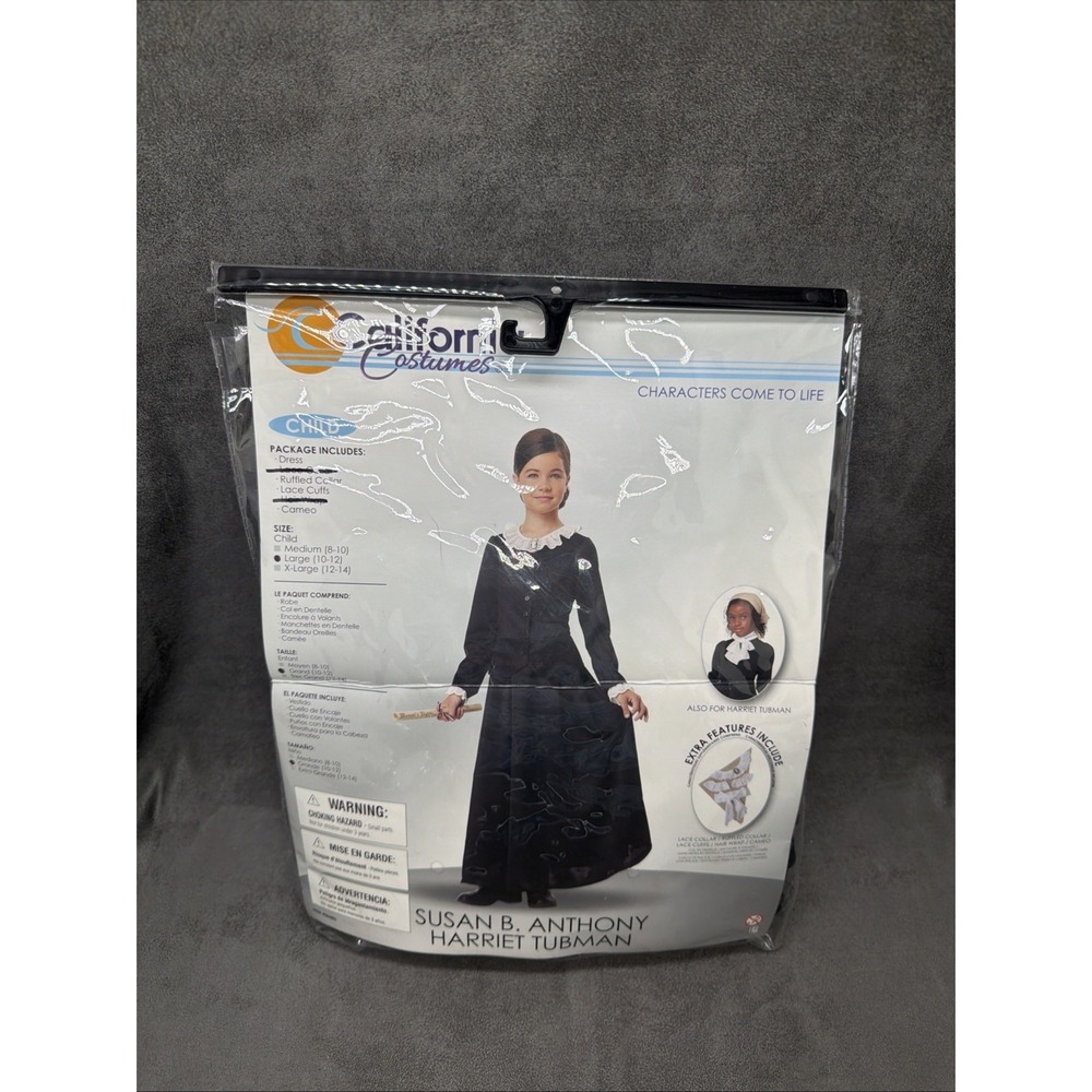 California Costume Susan B Anthony Dress Kids Size L 10-12